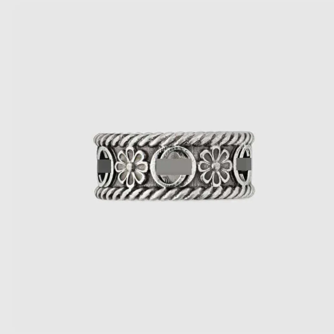 20% de desconto em todos os itens 2023 novas jóias de moda de alta qualidade de luxo para hollow Out Double Sterling Silver Fried Fried Twists Ring de estilo simples de escultura tendência