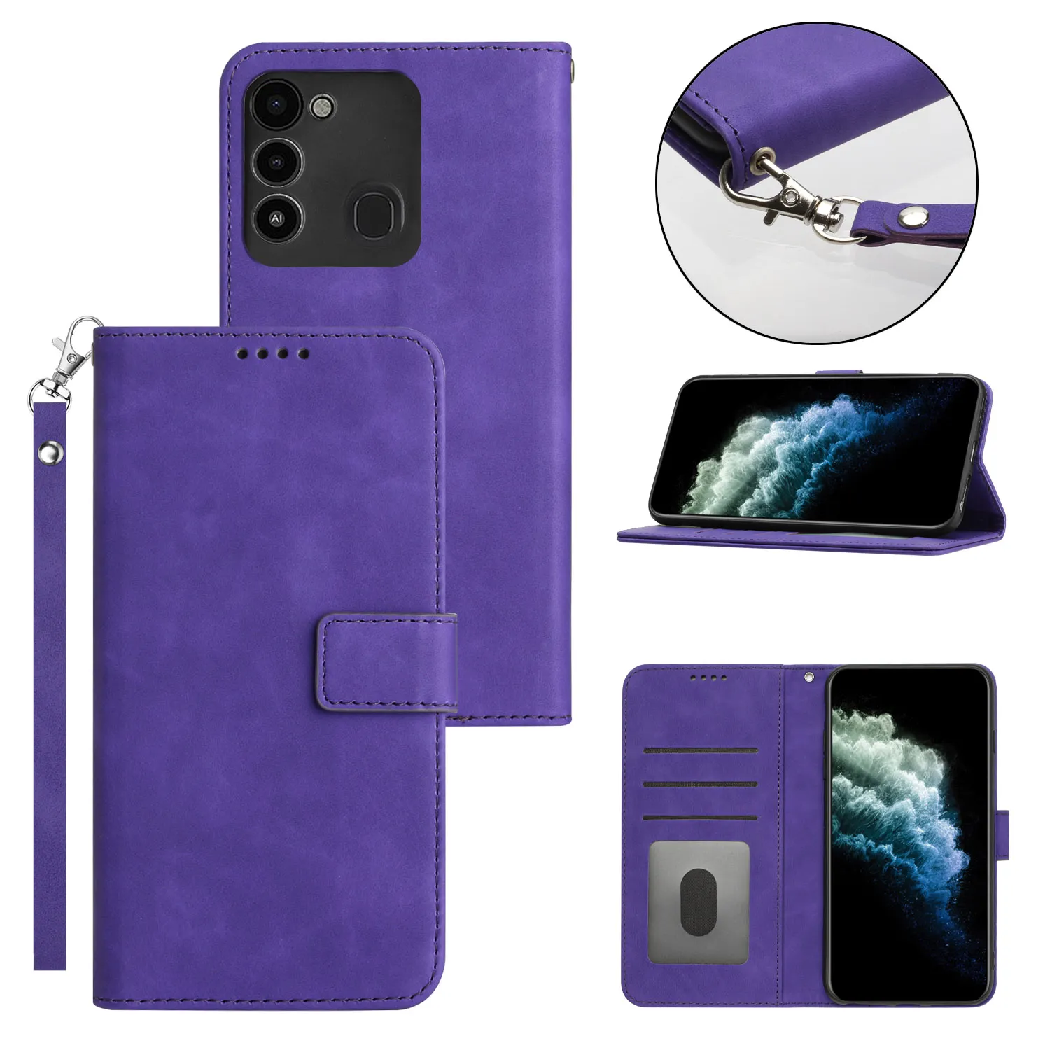 Custodie per telefoni Infinix Hot Note 30 Play 30i Tecno Spark 10 Pova 4 Go Pro Plus 5G Portafoglio in pelle Capa Case Fundas