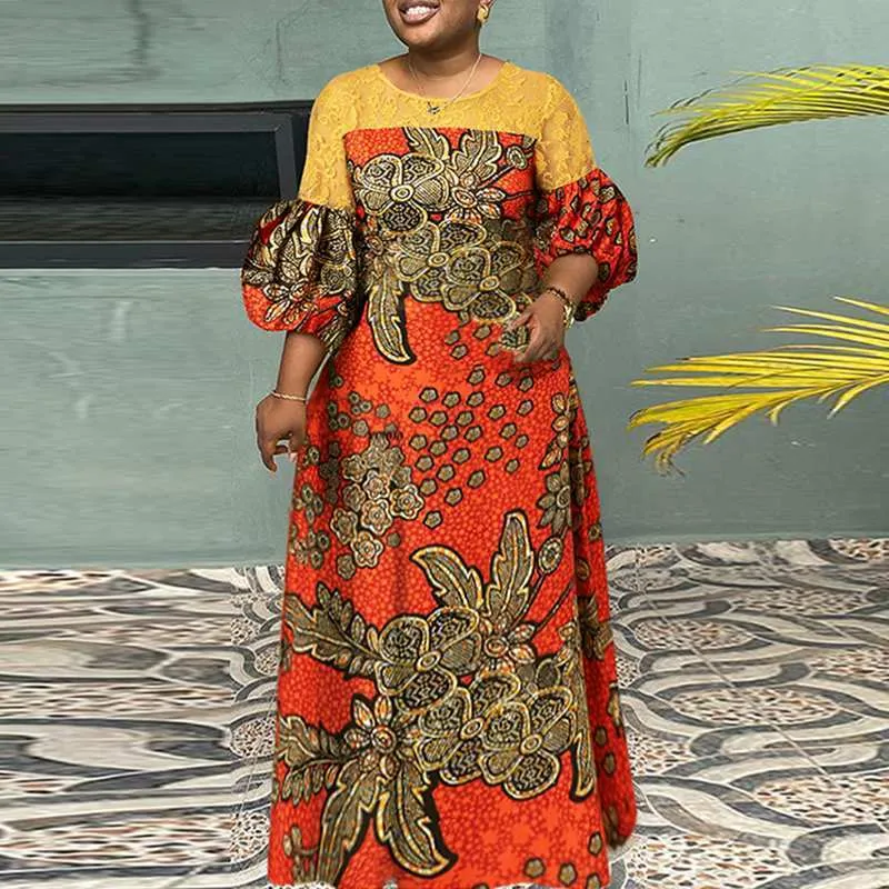 Bohemian Patchwork Printed Maxi maxi dress for Women