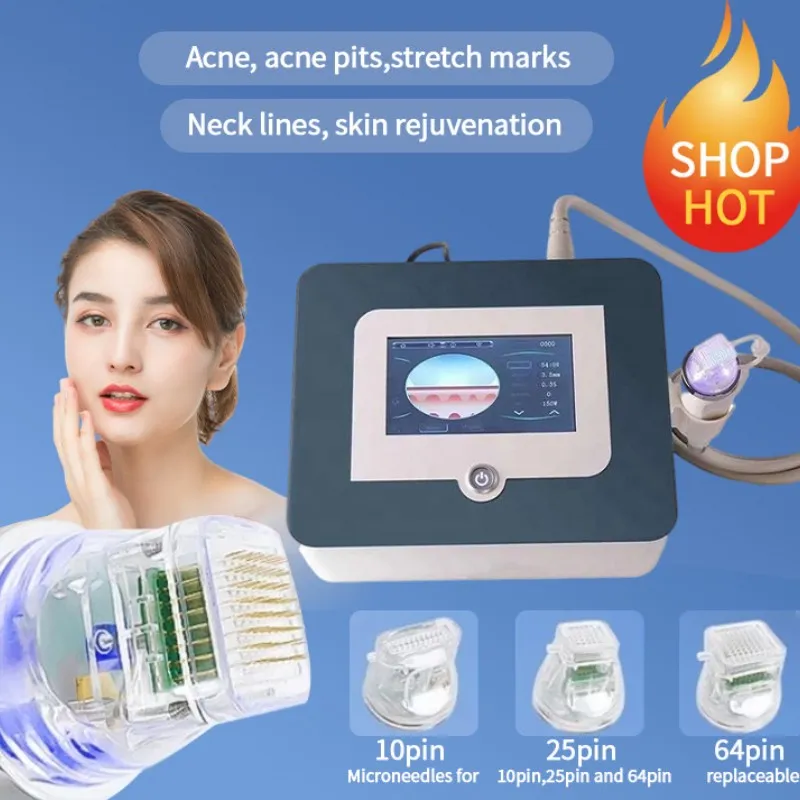 Microneedle RF Equipment Facial Care Skin Rejuvenation Body Slimming Stretch Marks Removal