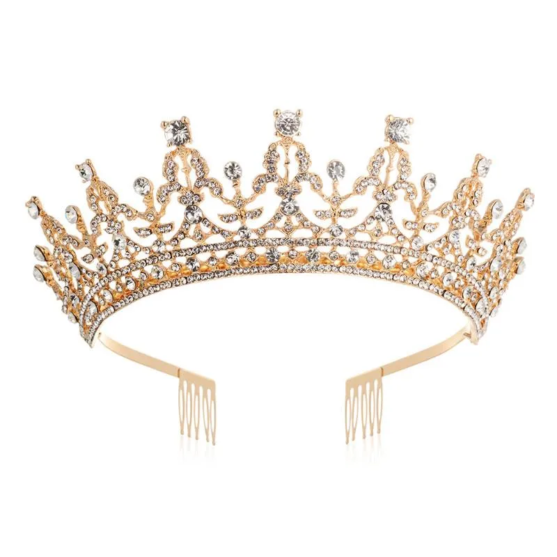 Clip per capelli Barrette Cristal Crown e Tiara con pettine per donne Accessori per matrimoni per donne Accessori per le corone da sposa Diadem