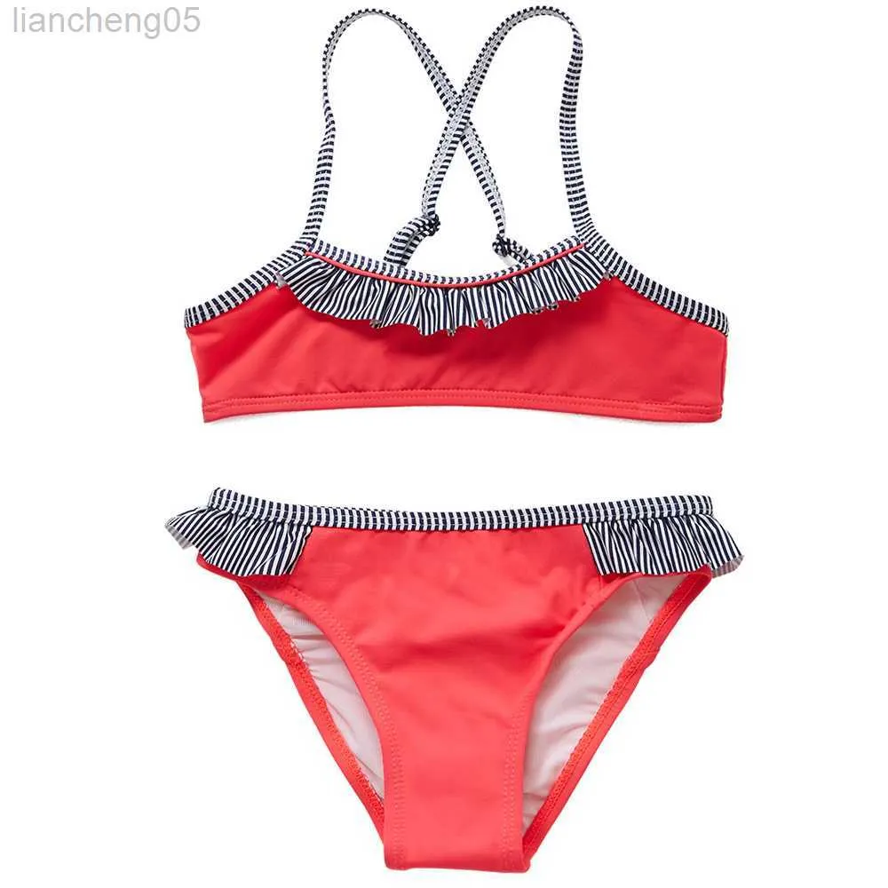 Girls Two Piece Swim Set Back Bikini And Swimsuit For Children, Beachwear For Girls Infantil