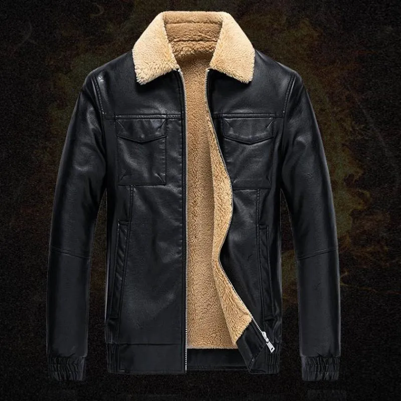 Erkek Ceketler Erkekler Kış ve Yakışıklı Motosiklet Erkek Kış Moda Kalınlaştırıcı Kapat Giyim Üstü artı Boyut Paltolar #3