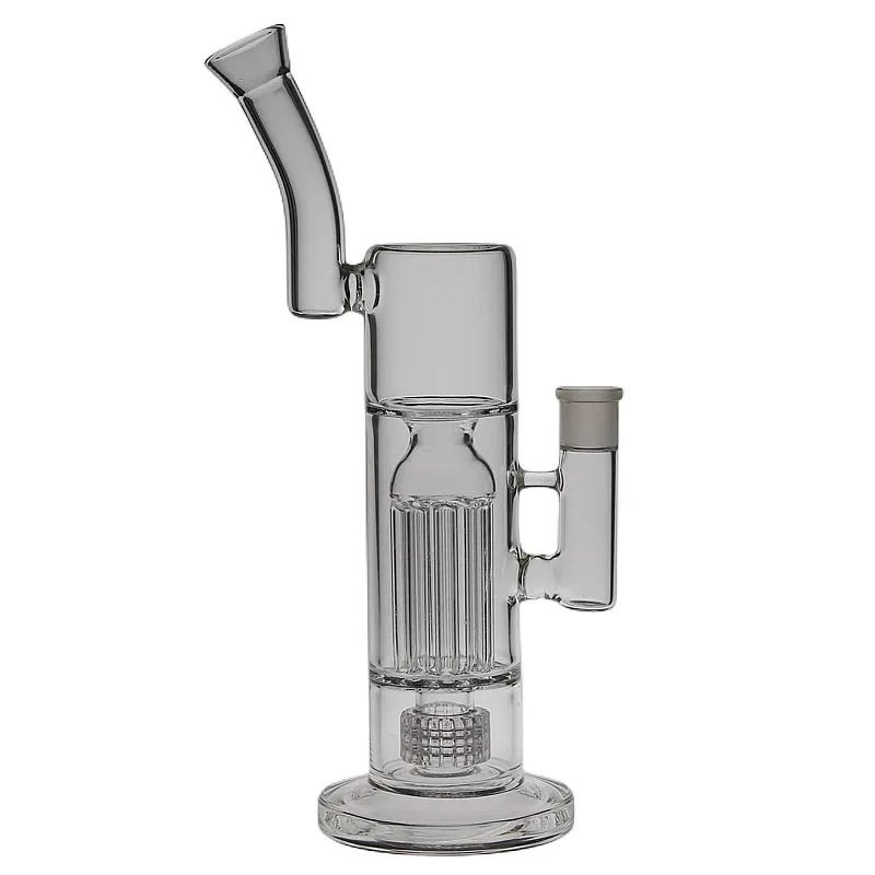 SAML 35m Tall Large Hookahs Matrix Perc Glass bong 8 pillars dab Rig Water pipe mouthpiece from side joint size 18.8mm PG3016