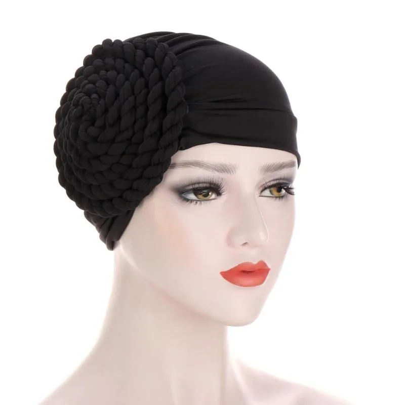 Beanies Beanie/Kafatası Kapakları Headwrap Türban Şapkaları Kadınlar İçin Katı Örgü Durum İpeksi Bandanas Başörtüsü Kemo Kenar Kanseri