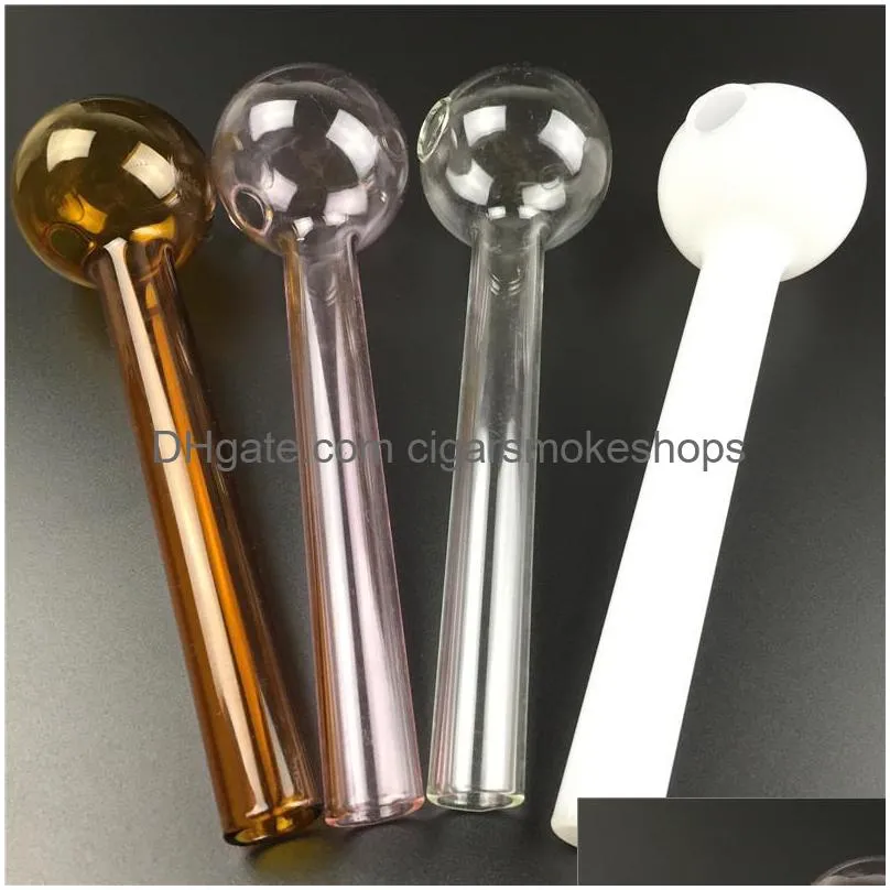 Smoking Pipes Glass Oil Burner 7.3 Inches Colorf Big Thick Pyrex For Drop Delivery Home Garden Household Sundries Accessories Dh3Bj