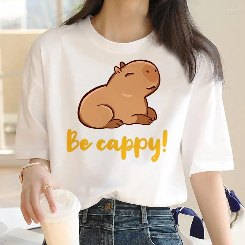 Camisetas masculinas Capybara tshirt top tees machos estéticos engraçados anime casual camisa branca casal roupas