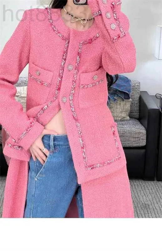 Giacche da donna Giacca da abito western firmata Nuovo Cappotto autunno inverno Tweed di alta qualità Casual Primavera Stile lungo Regalo di compleanno San Valentino SOOZ