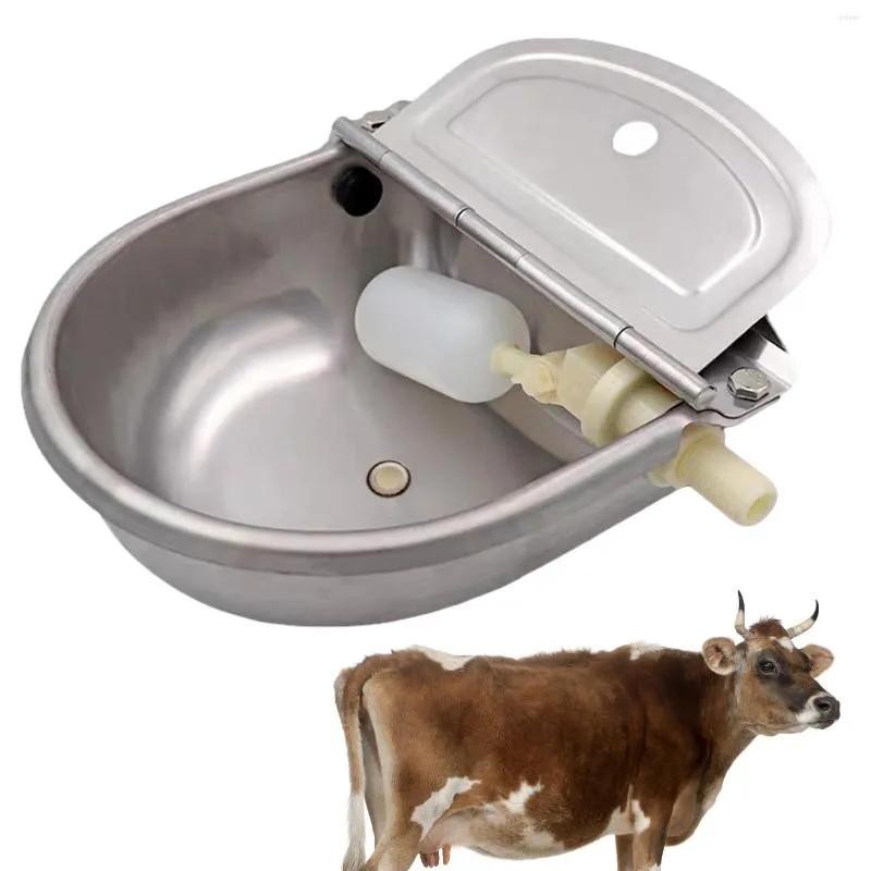 Bowls Livestock Watering Bowl Water Trough Automatic Waterer For Horses Pigs Dogs Cattle Goats Stainless Steel