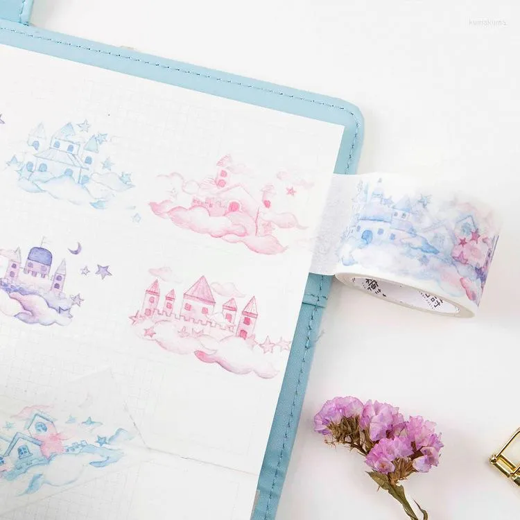 Opakowanie prezentów 3CM 5M 1 PCS Living On Cloud Design Washi Tape Atlesive DIY Scrapbook Sticker Etykieta Masowanie wystroju domu