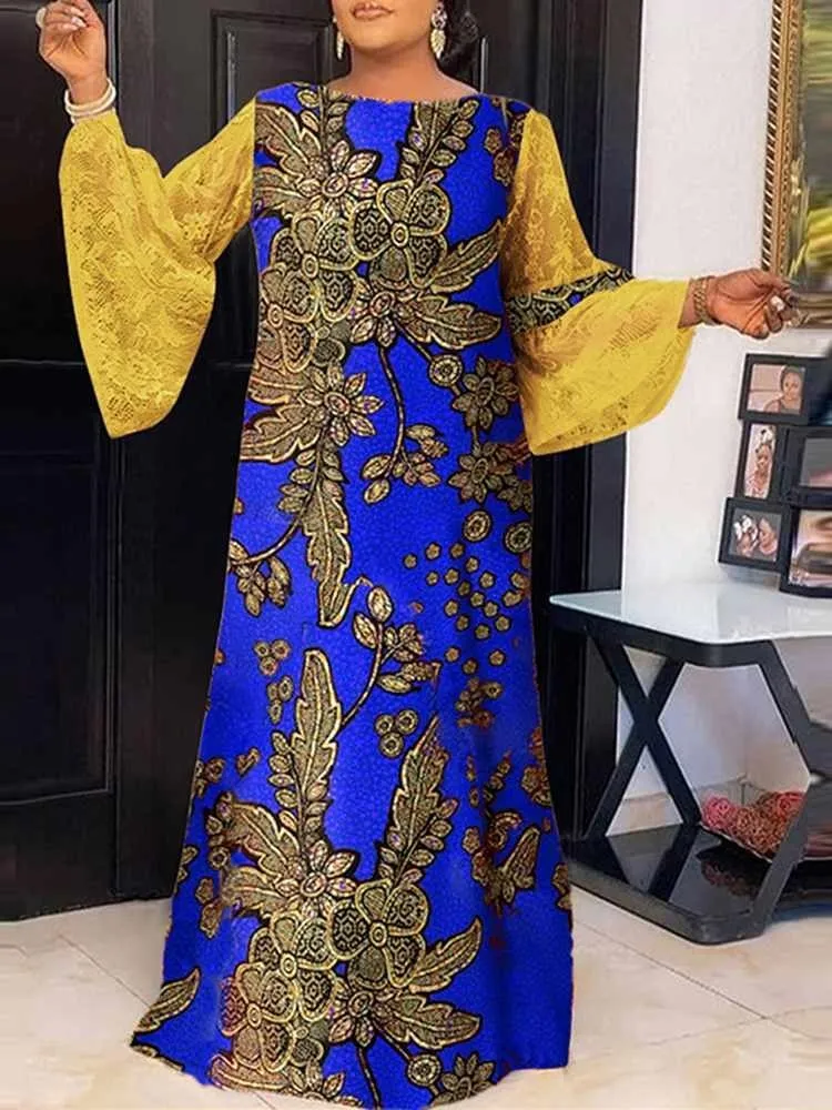 Bohemian Patchwork Printed Maxi maxi dress for Women