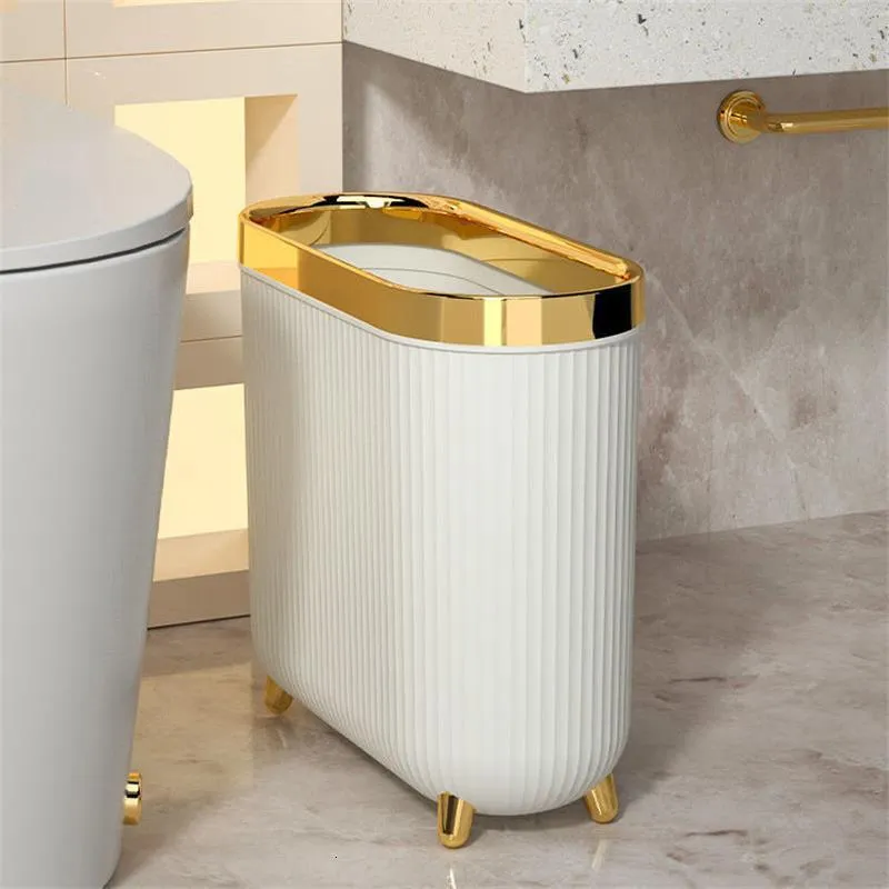 Poubelles salle de bain Phnom Penh poubelle à quatre pattes sans couvercle toilette ménage lumière luxe étroite petite cuisine corbeille à papier 230306