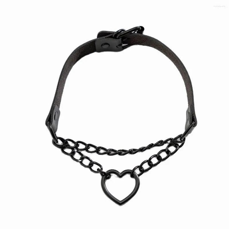 Choker hart ketting pu hangers voor vrouwelijke sieraden op de nek trendy 2023 grunge punk mijn bestellingen roestvrij staal