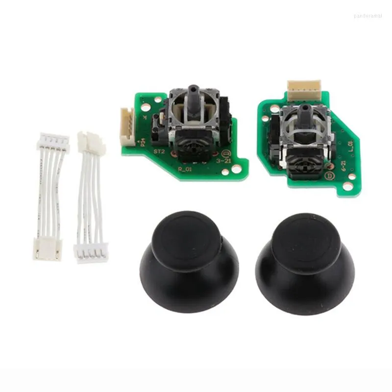 Game Controllers Analog Stick Caps 3D Joystick Thumbstick Flex Cable Replacement For Wiiu Pad Controller L/R Set