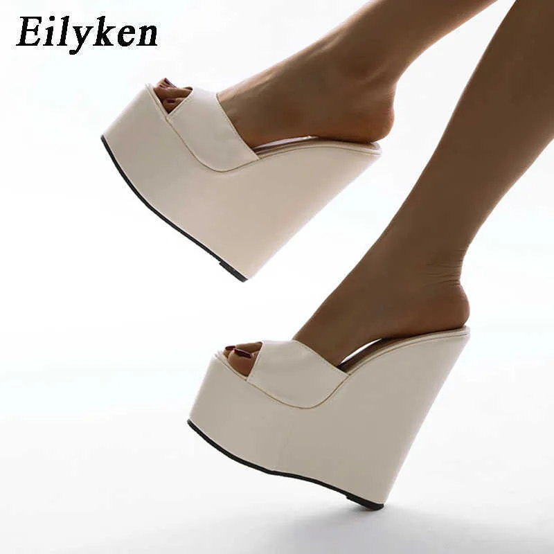 Sandal 2023 New Fashion Platform Wedge Peep Toe Slippers Women Summer Shoes Sexy Super High Heels Campicot Sandals Size 35 42 230302