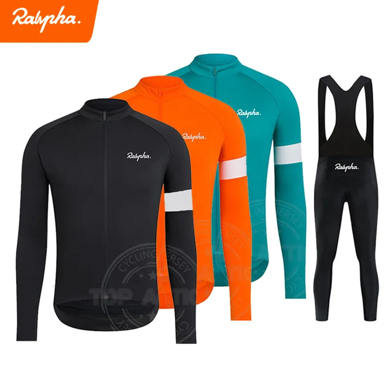 Cycling Jersey Sets Autumn Cycling Jersey Raphaful Men's Spring Long Sleeve Clothing Ciclismo Bicycle Clothes Triathlon Profession Cycling Set 230306