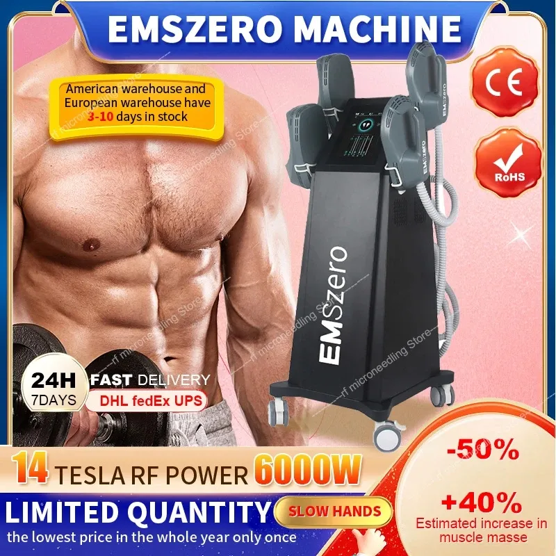 14 Tesla DLS-EMSlim Neo Slimming Machine 6000W 2023 EMSZERO HIEMT NOVA BODY Sculpt