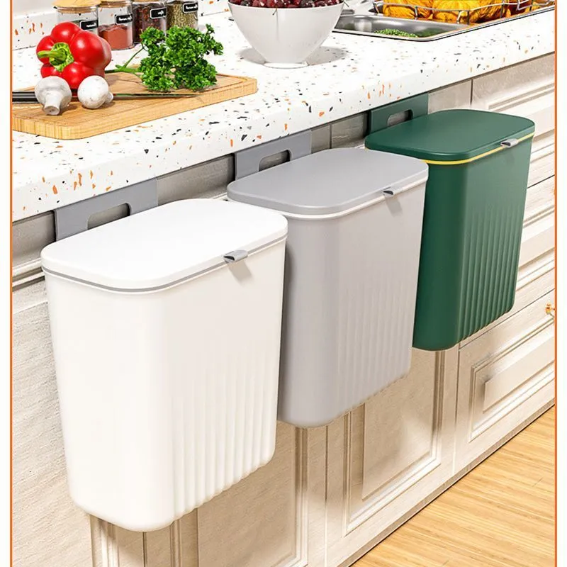 Cuisine Maison Bacs à ordures extérieurs Poubelles extérieures en Plastique  avec poubelles avec Couvercle Poubelles de Recyclage Poubelles de Stockage