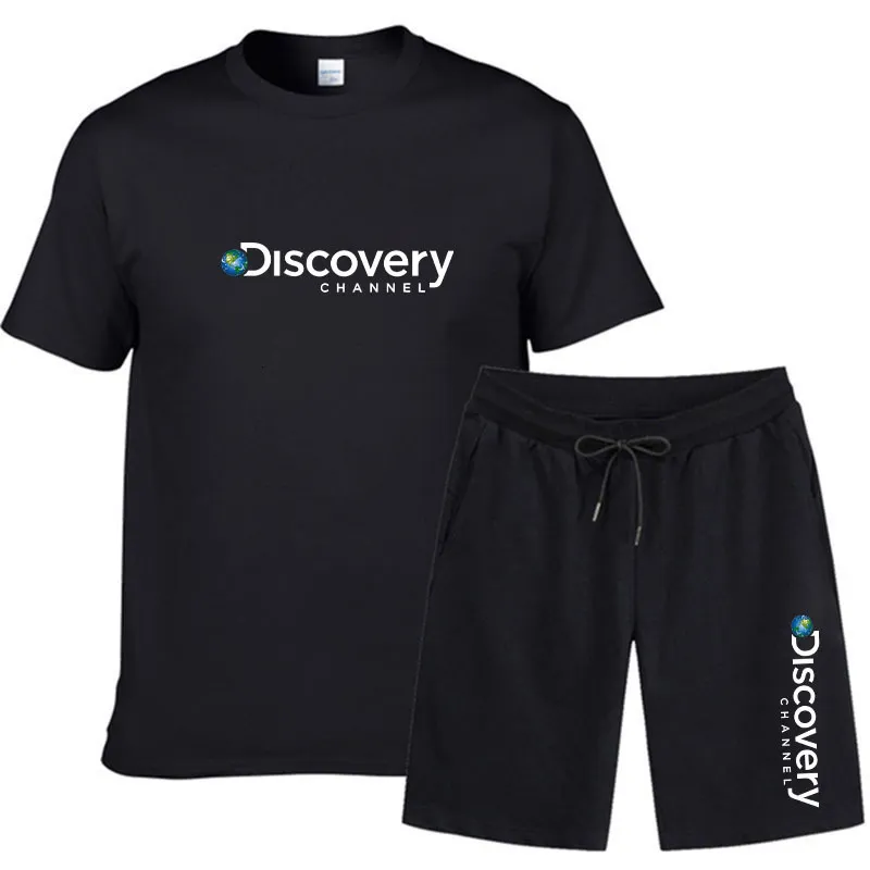 Trainingspakken voor heren Discovery Summer Herenpak Sportshortpak Ademende broek fitness wedstrijdtraining basketbalpak T-shirt 230306