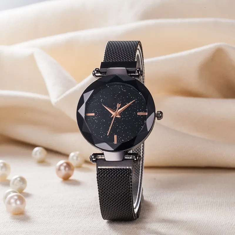 エアレディースウォッチ耐久性のある磁気シックなクォーツ女性時計