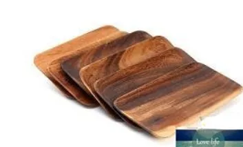 All-Match-Holzfruchtplatten Rechteckige Tablett getrocknete Holzschalen Snack Candy Kuchenhalter Holzlagergerichte Küchenwerkzeug Tool