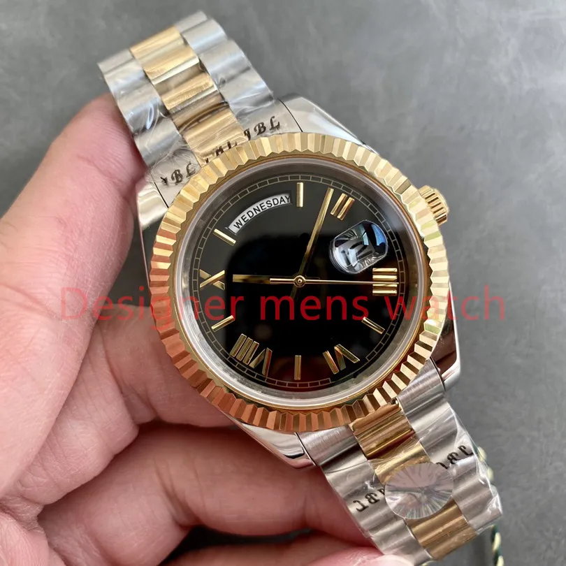 Dhgate Week Designer Men's Watch en acier inoxydable 904l Cadran rond 40 mm Système étanche à cristal bleu