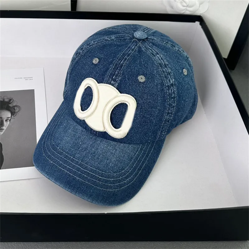 Berretto da baseball di design blu nero Cappellino da uomo in denim da cowboy Cappello di lusso Cappellino da sole estivo da donna Cappellino da sole per sport all'aria aperta Regolabile