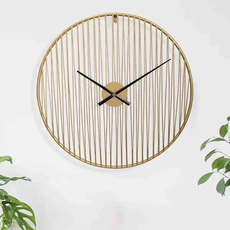 Wall Clocks Simple Round Clock Study Room Decorative Linear Art Decoration Concept Amazon Selling Silent