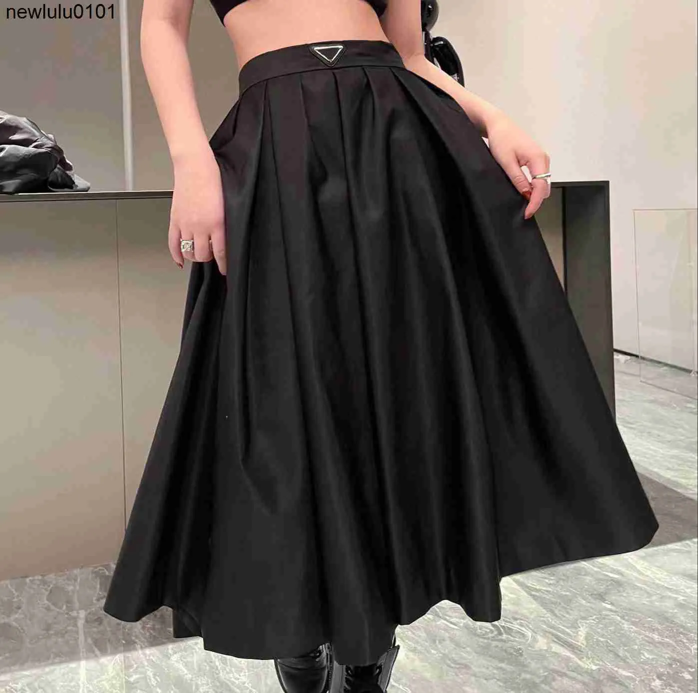 Designer vestido feminino moda vestidos casuais verão super grande saia prads mostra calças finas saias de festa preto tamanho s-l
