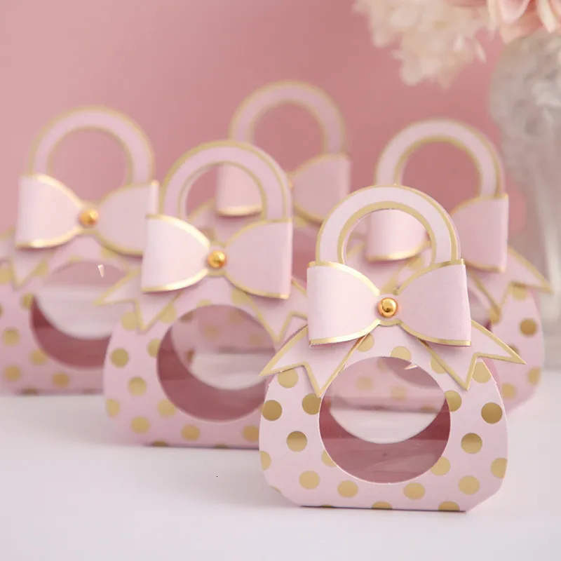 Present Wrap 50/20st Nipple Candy Gift Box Birthday Party Wedding Baby Shower Dragee Package Chocolate Cookies Cake Decoration Wrapping Bag 230306