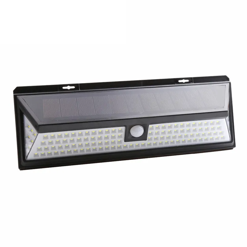 Lampada Da Parete Solare A 100 LED 4 Lati Luminosi Con Sensore Di Movimento Lampada Da Parete Per Esterni Impermeabile Per Cortile A Induzione Umana