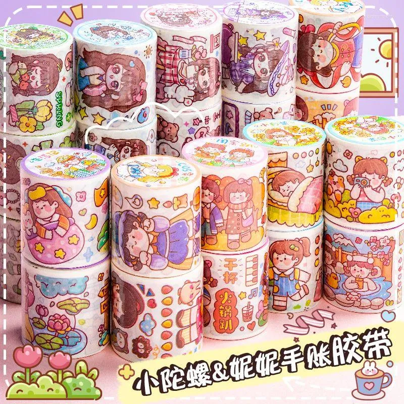 Gift Wrap Lovely Girl Nini Daily Life Special Oil Washi Tapes School Supplies Masking Tape Adhesive DIY Scrapbooking Sticker