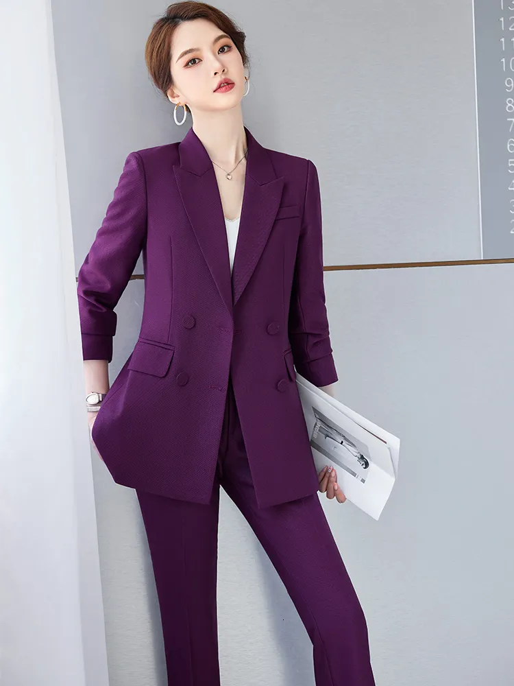 Womens Suits Blazers Ladies Business Blazer Set Female Long Sleeve