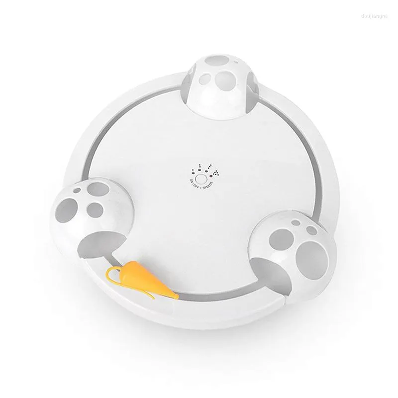 Chat jouets jouet attraper la souris entraînement interactif drôle jouer avec des souris mignonnes griffoir électrique rotatif animal de compagnie