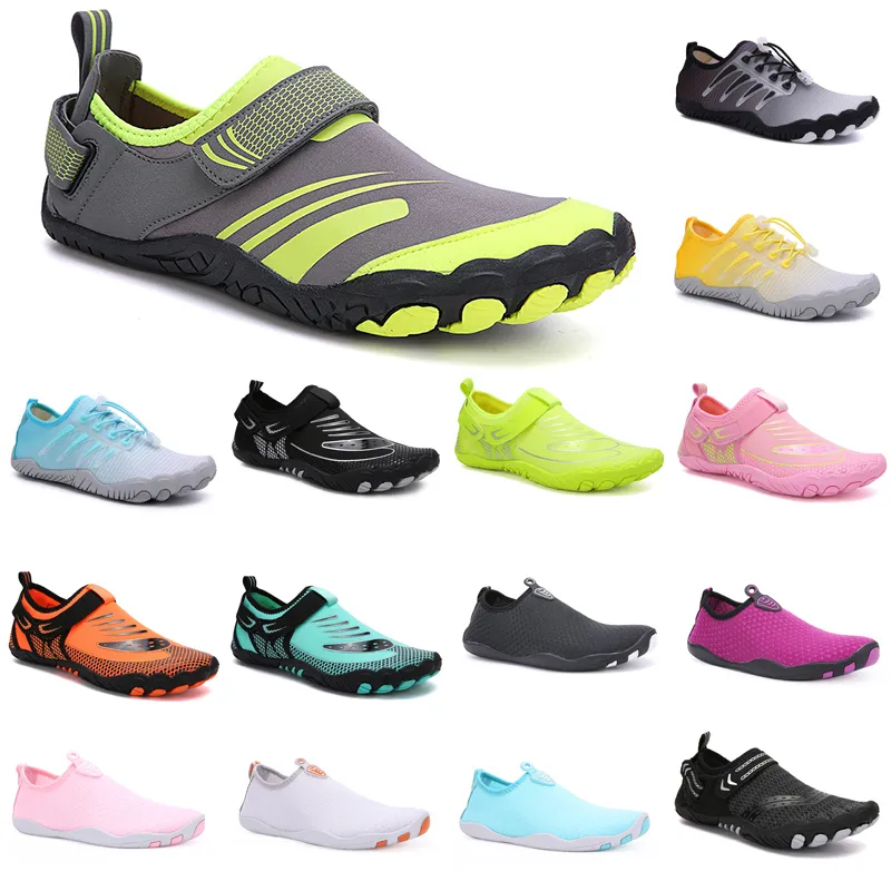 2023 Fashion Sports Wading Shoes Casual Men Women White Black Grey Dark Green Deep Blue Red Purple Running Outdoor Sneakers Trainers Storlek 35-46