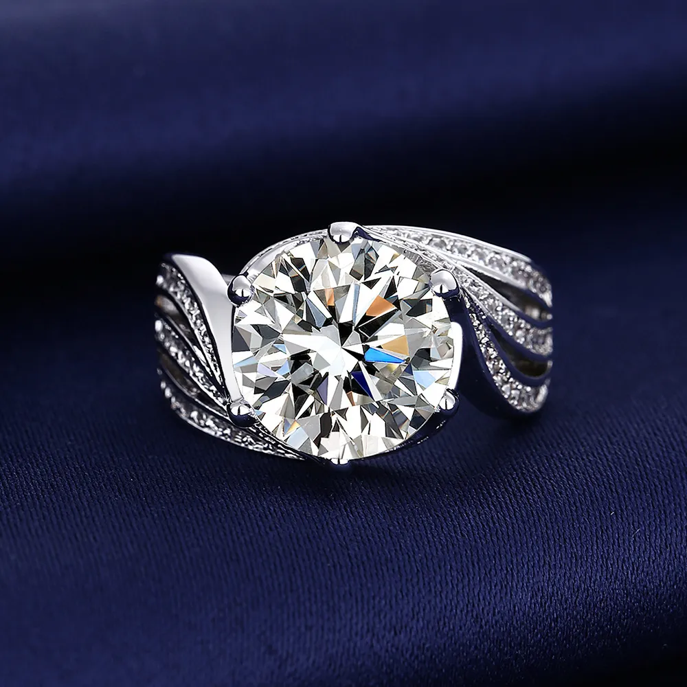 StarGems Bracciale Fascia Regolabile In Moissanite 0.5ct – Argento 925 Platinato, Con Zirconi, Tecnologia StarShield