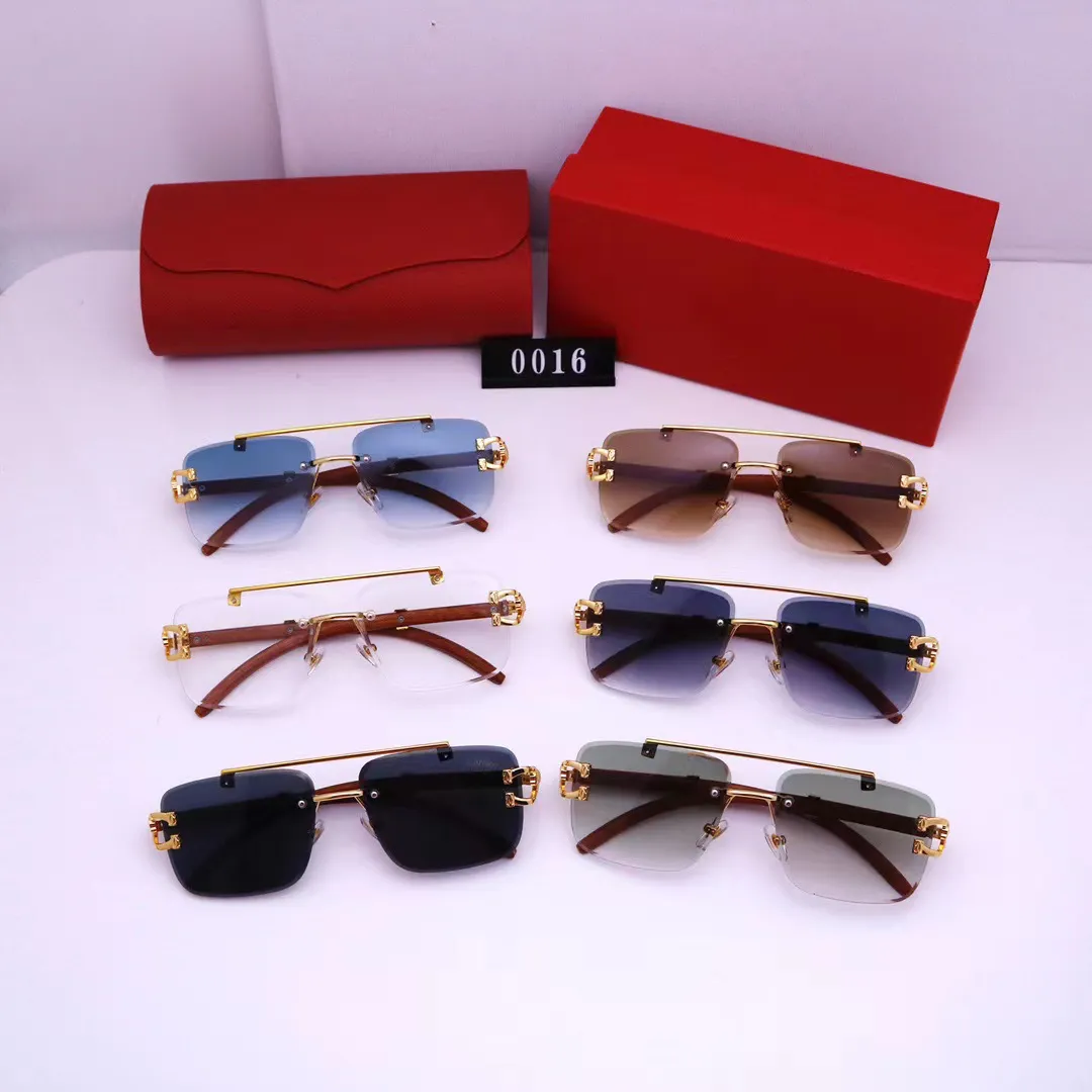 designer sunglasses Men sunglass carti frame glasses Leopard Head Composite Metal Rimless Optical Frame sunglasses Classic