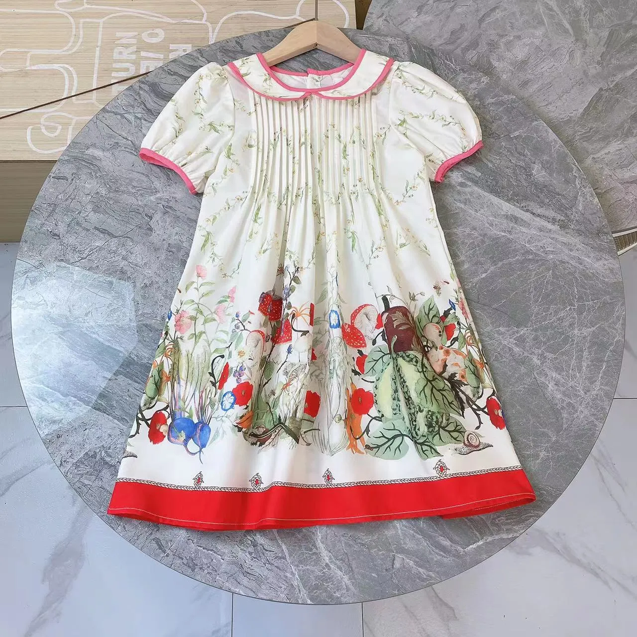 2023 Nieuwe Meisjes Jurk Bloem Fairy Forest Jacquard Pop Jurk Zoete Kinderen Meisje Jurk Prinses Jurk Kinderkleding