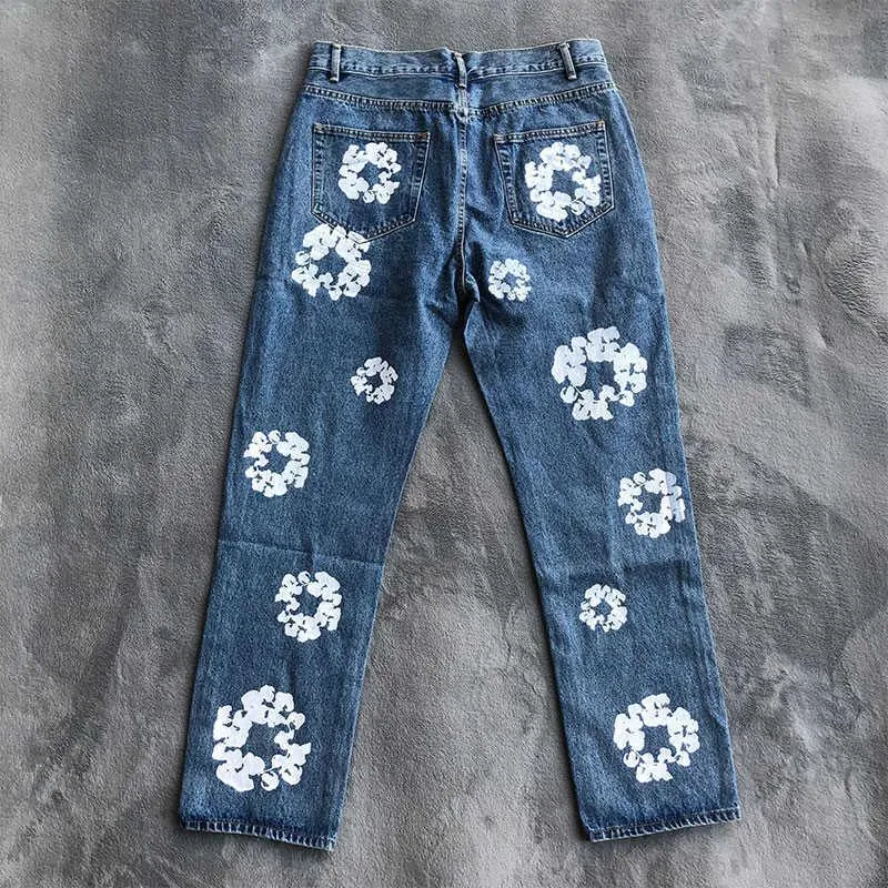 fcity.in - Girl Denim Embroidered Joggers Pants Denim Pants Denim Track  Pants