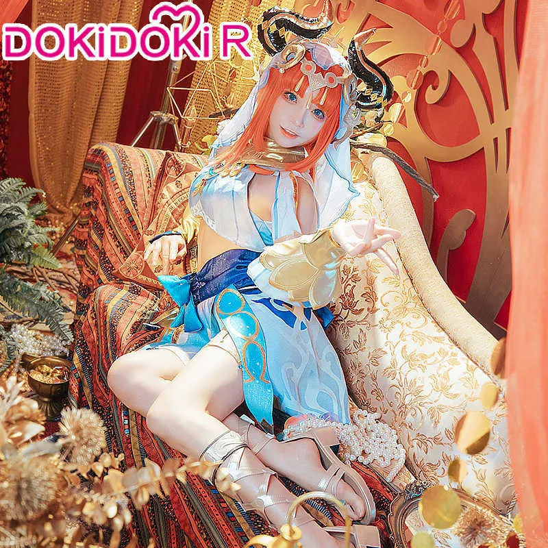 Anime -kostuums op voorraad Nilou Cosplay Game Genshin Impact Cosplay Come Dokidokir Genshin Come Plus Size Cosplay Nilou Sumeru Christmas Z0301