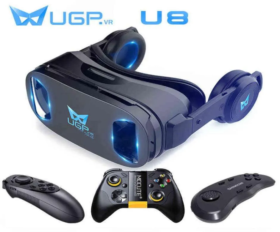UGP U8 VR Очки 3D-гарнитура Версия IMAX Шлем виртуальной реальности Видеоигры с наушниками Коробка для 3D-очков Дополнительный контроллер H223120440