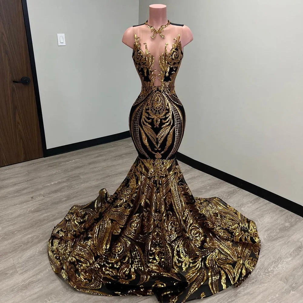 slim fit dress slacks Long Sequin Prom Dress with Sheer Corset main image 1
