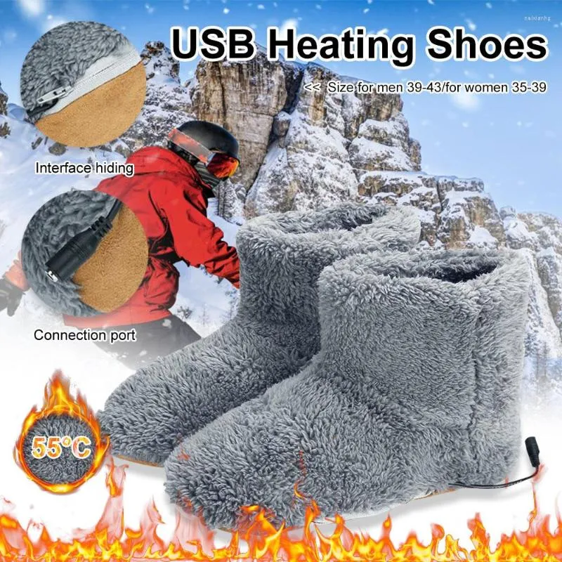 Tapis Super Doux Hiver Bottes De Neige Chaudes Charge USB Lavable  Confortable En Peluche Chaussures Chauffantes Électriques Chauffe Pieds  Cadeau Pour Femmes Hommes Du 13,13 €