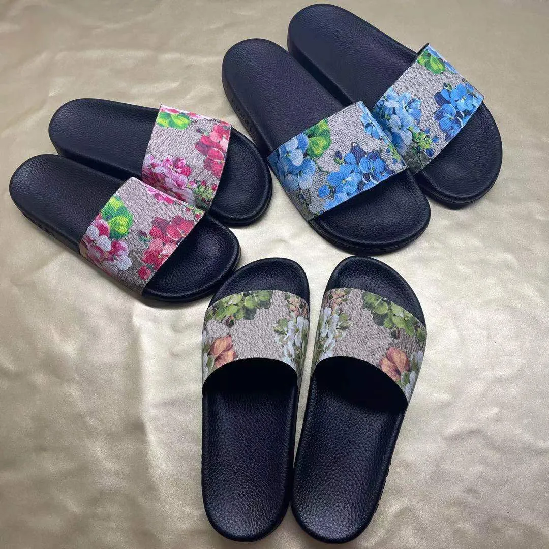 Platform Designer Rubber Sandal Floral brocade Fashion Men Gear bottoms Flip Flops Slippers Striped Women Sandals Designers Loafers sliede