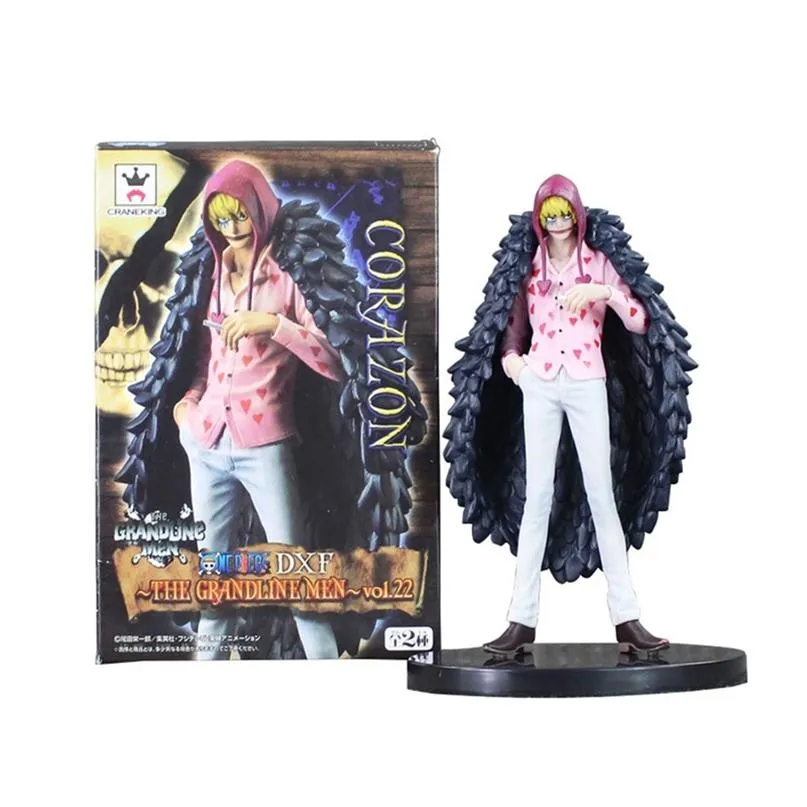 One Piece Anime 17cm Corazon Great All For My Heart PVC Action Figur Doflamingo Brother Collection Modell Toy Japanese Y200421316e