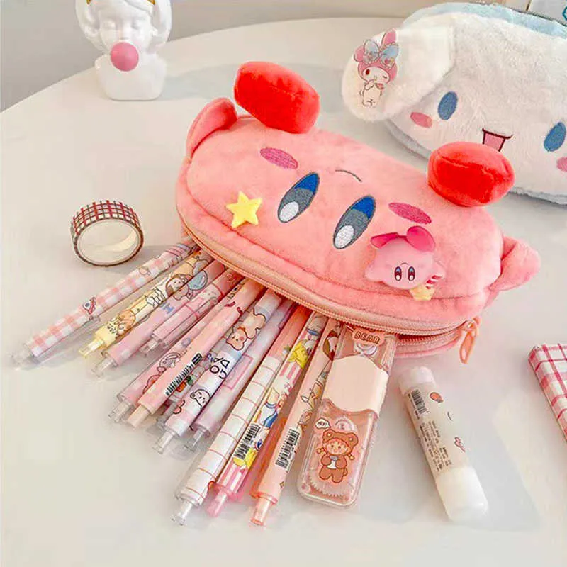 Wholesale Pencil Bags Cute Pencil Case Bag For Girls Kawaii Pen Pouch Box  Large Capacity Plush Aesthetic Student School Supplies Korean Stationery  J230306 From Us_oregon, $3.27