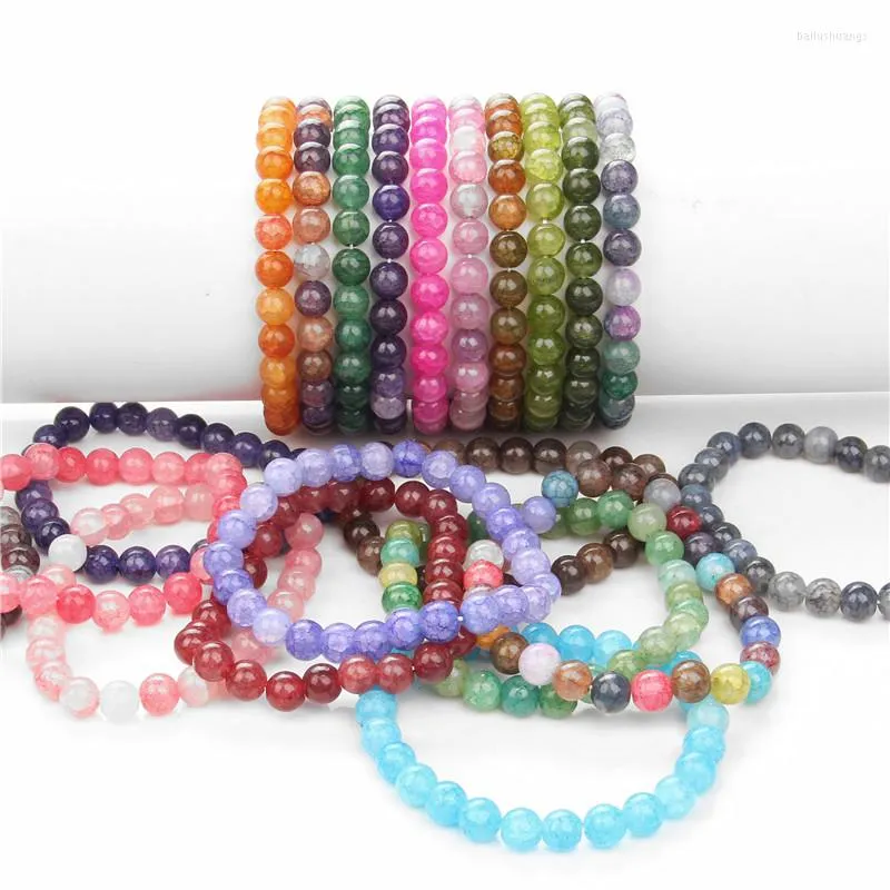 Strand Gros Gem Perles Agat Bracelets À La Main Naturel Coloré Fleur Agates Bracelet Bracelets Hommes Femmes Yoga Bijoux De Mode Cadeau