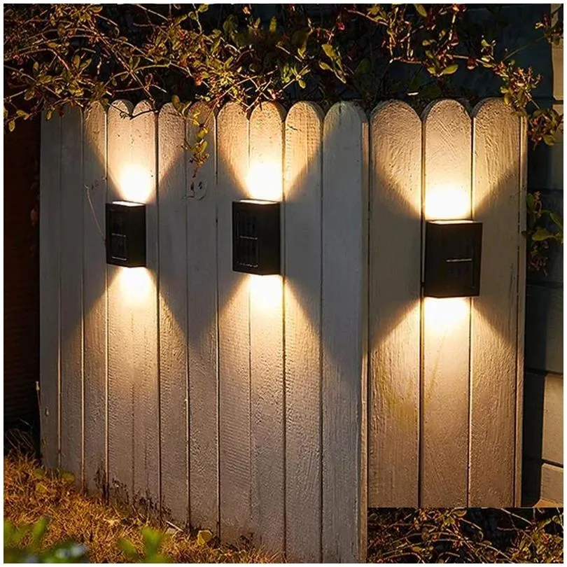 Led Strings Solar Lamps Light Outdoor Fence Deck Lights Waterproof Matic Decorative Wall For Garden Patio Stairs Yard Drop Delivery Dhg7C
