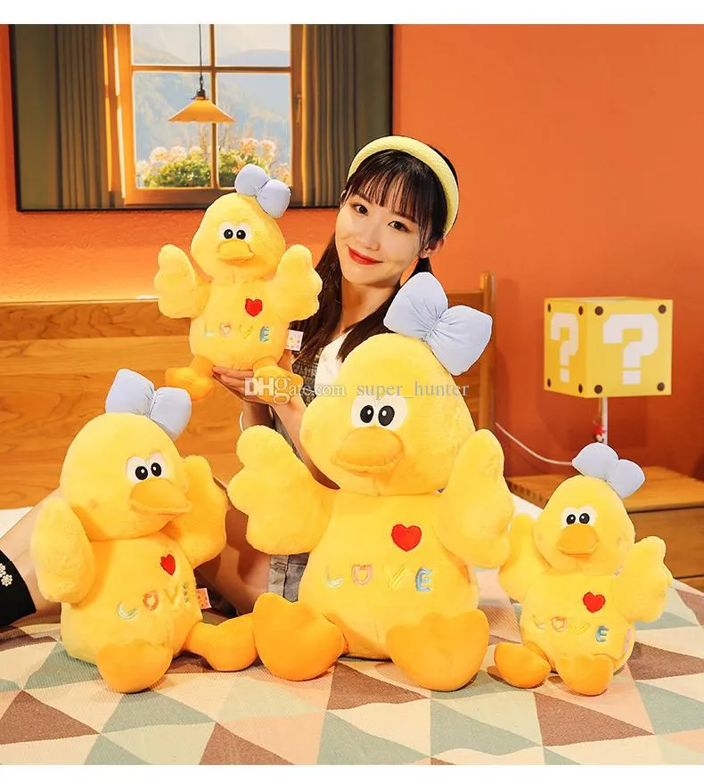 2023 Новое место Love You Duck Plush Toy Colls Обнять утиную кукольную подушку детское праздничное подарок оптом