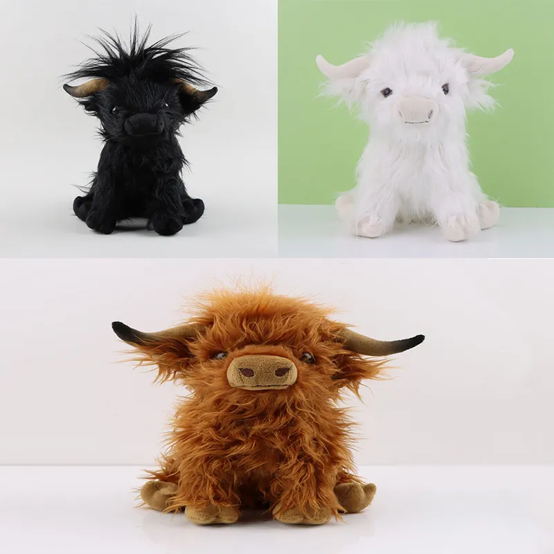 25 cm Highland cow plush doll baby stuffed animal soft toy Scottish Highland  cow